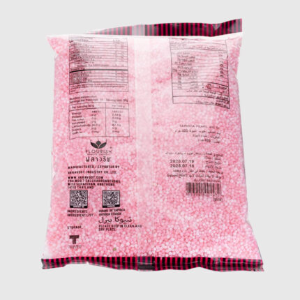 Flourish Small Tapioca Pearls (pink) - 400 Gr