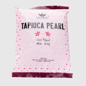 Flourish Small Tapioca Pearls (pink) - 400 Gr