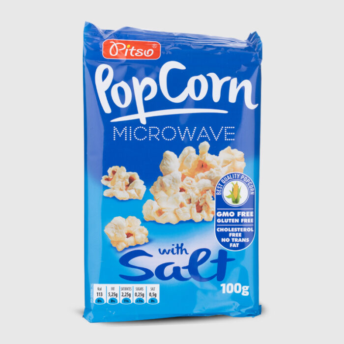 Pitso Microwave Popcorn With Salt Taste - 100 Gr