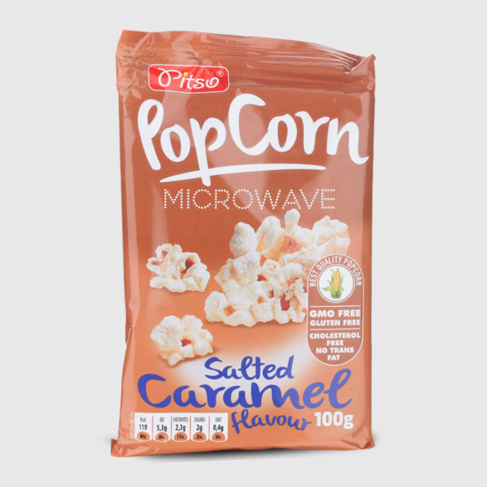 Pitso Microwave Popcorn With Salted Caramel Taste - 100 Gr