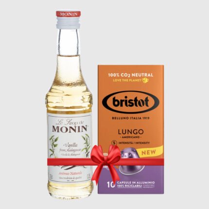 Monin Vanilla Syrup 250 Ml + Bristot 10 Capsule