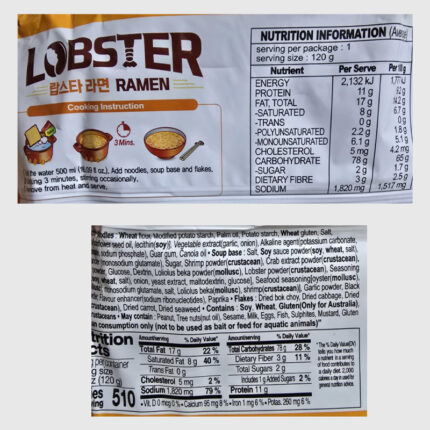 Paldo Lobster Noodle - 120 Gr