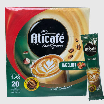 AliCafe Instant Coffee with Hazelnut 3 In 1 - 20 Sachets