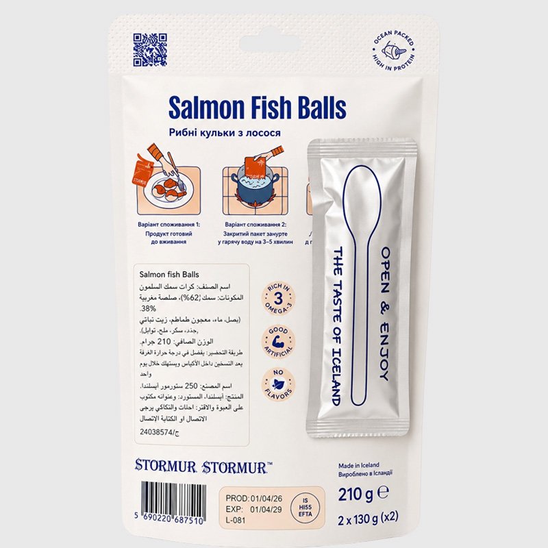 Stormur Salmon Fish Balls in Tomato Sauce - 210 Gr