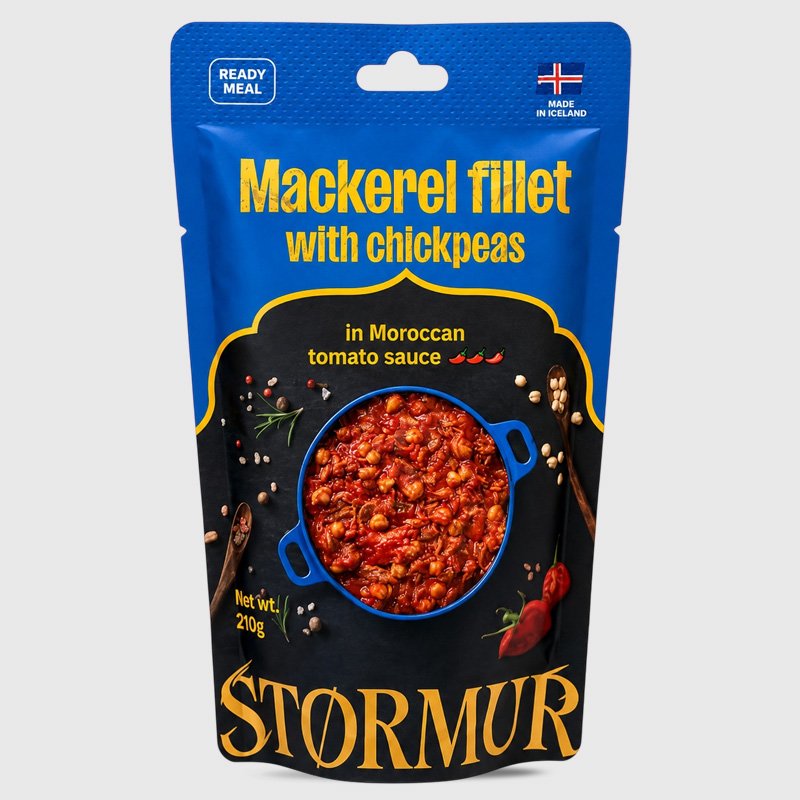 Stormur Mackerel Fillet with chickpeas in Moroccan tomato Sauce - 210 Gr