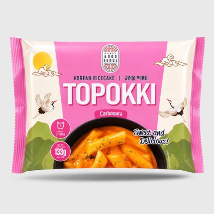 Topokki Korean Rice cake Carbonara - 133 Gr