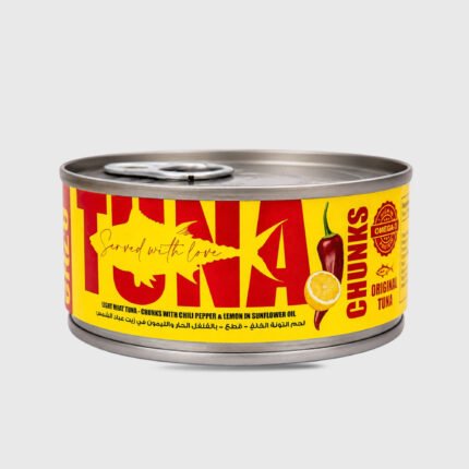 Enzo Light Meat Tuna Chunks with chili Pepper & Lemon In Sunflower oil - 140 Gr